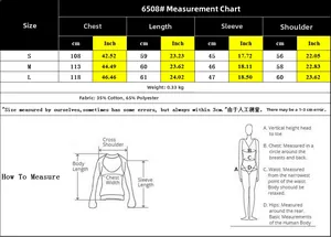 Tableau des tailles détaillé pour haut en maille polo à manches longues avec mesures de tissu