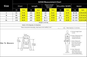 Size chart detail for leopard print pleated dress with measurements from S to XL