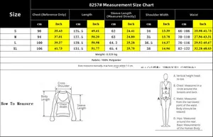 Detailed size chart for tiered polka dot dress showing chest, length, and sleeve measurements