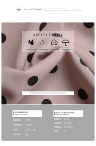 Breathable and soft pink fabric with black polka dots for dress with textile texture macro