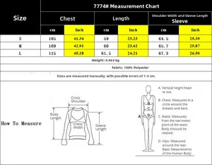 Size chart detail for color block knit sweater showing measurements in cm and inches
