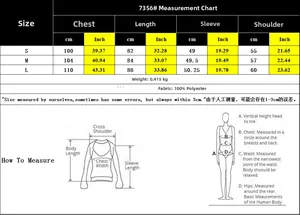 Detailed size guide for long sleeve sweater dress with measurements in cm and inches