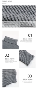 Detailed macro view showing the ribbed knit texture and soft fabric of grey turtleneck dress