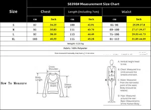 Size chart for floral patchwork A-line strap dress with measurements from S to XL