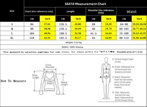 Tableau des tailles détaillé pour robe imprimée à col en V avec mesures en cm et pouces