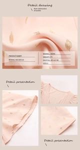 Detail of pink chiffon shirt with gold leaf print and elegant ruffled sleeve texture
