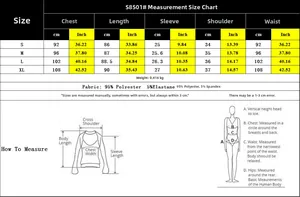 Size chart for slim fit ruched puff sleeve dress showing S-XL measurements and dimensions
