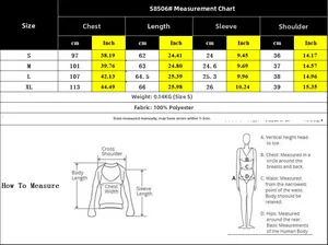 Detailed size chart for women V-neck polyester blouse with S to XL measurements