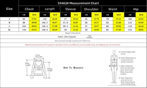 Detailed size chart for lace jumpsuit with bust, waist and length measurements