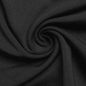 Detailed view of high-elastic black knit fabric texture for slim lace bodysuit