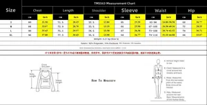 Size chart for elegant square neck long sleeve bodysuit with detailed measurements