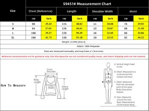Tableau des tailles détaillé pour robe élégante en satin à col en V, tailles S à XL