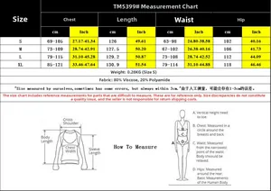 Detailed size chart for strapless high waist jumpsuit with measurements in cm and inches
