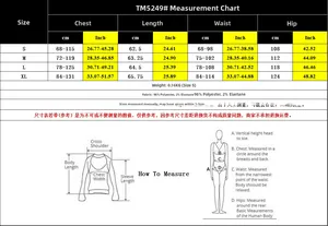 Detailed size guide table for women's sleeveless halter jumpsuit including bust and waist measurements