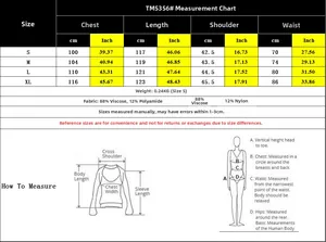 Detailed size chart with chest, waist, and length measurements for women shirt dress