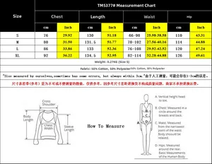 Size chart showing chest, length, waist, and hip measurements for striped jumpsuits