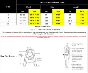 Size guide for women's solid cotton maxi skirt showing measurements in cm and inches