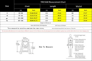 Detailed size chart for women's V-neck halter dress including S to XL measurements and fabric specs