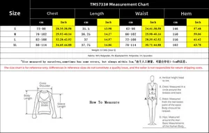 Detailed size chart for hollow out tube top showing S to XL measurements in cm and inch