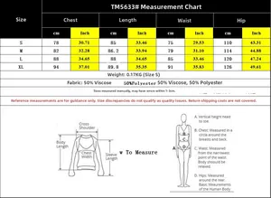 Detailed size chart for vintage striped halter romper with measurements in cm and inches