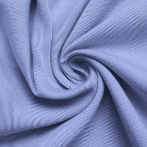 Macro shot of lilac purple fabric texture showing soft knit weave and flexible drape