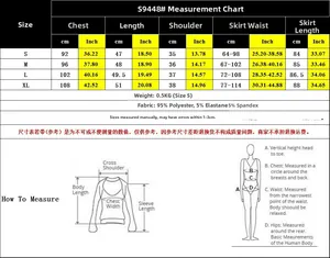 Detailed size chart for women sleeveless solid color set with measurement guide