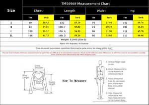 Detailed size chart for elegant sleeveless jacquard jumpsuit with measurement guidelines