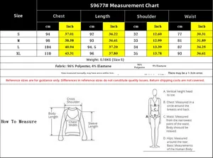 Detailed size chart for elegant beaded round neck sleeveless dress with measurements