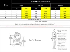 Detailed size chart for halter neck crop top with measurements in cm and inches