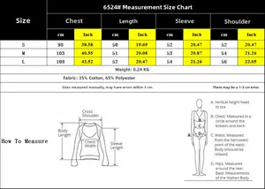 Size chart for V-neck contrast knit cardigan showing measurements for sizes S to L