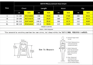 Detailed size chart for yellow floral ruffles jumpsuit showing chest and waist measurements
