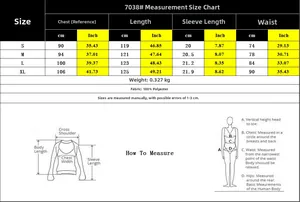 Detailed size chart for floral print dress showing chest, length, and waist measurements