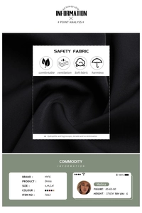 Detail showing the soft breathable texture and fabric quality of the black summer dress