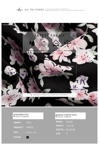 Detail der Blumenkleid-Stoffstruktur mit atmungsaktivem und sicherem Materialstandard