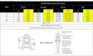 Size chart for women polka dot wide leg jumpsuit in cm and inches including S to XL