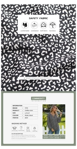 Detailed macro view of high-quality leopard print chiffon fabric texture and material