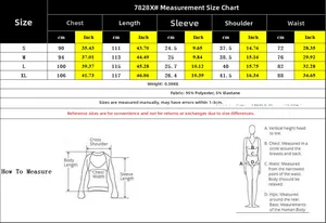 Detailed size chart for cotton linen V-neck dress showing S-XL measurements in cm and inches