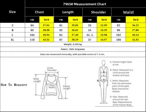 Size chart for women chiffon ruffle dress showing chest and waist in cm and inches