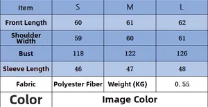 Guide des tailles pour haut polo en tricot avec mesures détaillées pour S, M et L