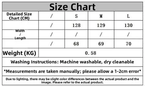 Detailed size chart for black knit cape with dimensions for S, M, and L sizes