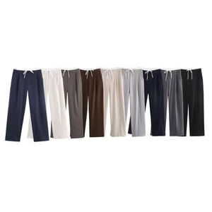 Damen Weite Hose mit Kordelzug und elastischem Bund in neun verschiedenen Farben