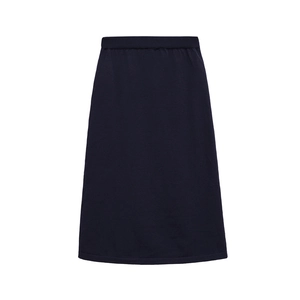 Gonna midi svasata in maglia blu navy con elastico in vita per un look elegante