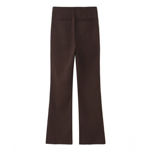 Damen Schlaghose mit hoher Taille in Schokobraun für einen schicken Business-Look