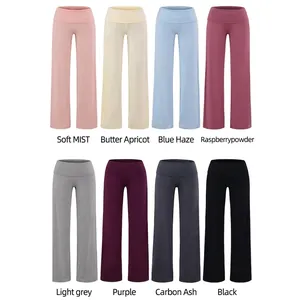 Pantaloni yoga a vita alta con gamba larga disponibili in otto tonalità diverse