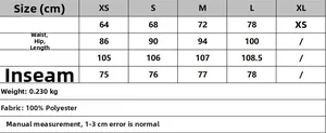 Guide des tailles pour pantalons larges à taille haute avec mesures taille et hanches