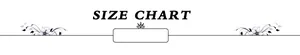 Minimalist size chart header for solid bikini set with elegant floral vine decorations