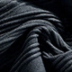 Macro trama del tessuto bikini a maglia grigio antracite con fibra fine e morbida