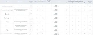 Detailed size chart for women mesh one-piece swimsuit covering S to XL measurements
