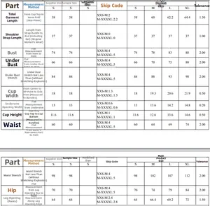 Detailed size guide table for women's cutout one-piece swimsuit, covering sizes S to XL