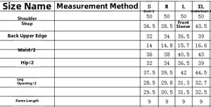 Detailed size chart for high waist two-piece bikini set covering sizes S to XL measurements